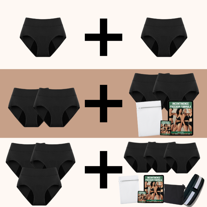 Pelvic Floor Support & Leakproof Underwear (Heavy Flow)  | Black